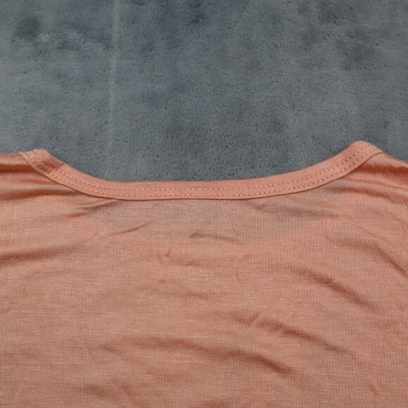 Full Tilt Shirt Womens XS Orange Round Neck Long Sleeve Arrow Design Top - Picture 12 of 16